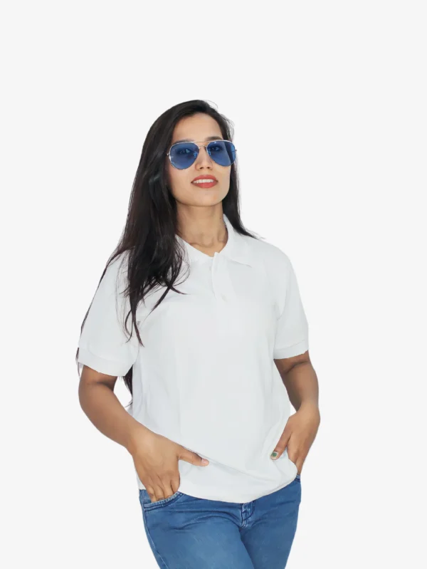 plain white collar t-shirts